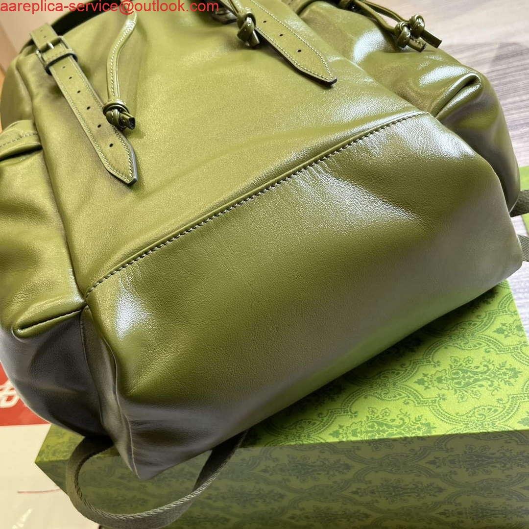 Replica Gucci 725657 Backpack With Tonal Double G Forest green