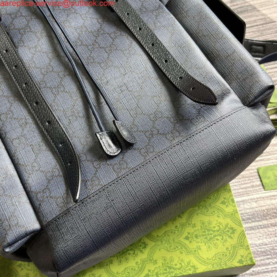 Replica Gucci 598140 Ophidia GG Medium Backpack Blue and black