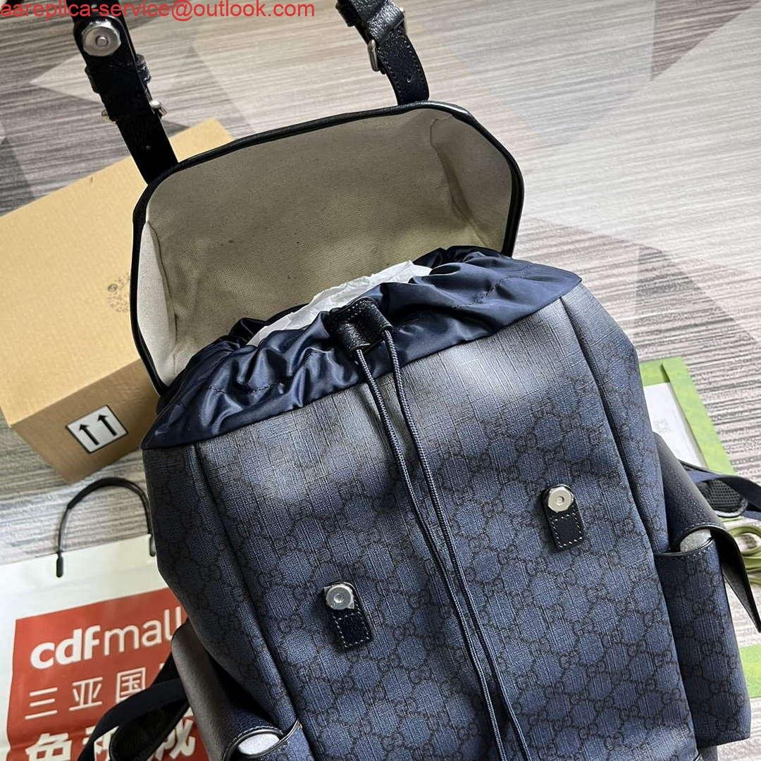 Replica Gucci 598140 Ophidia GG Medium Backpack Blue and black