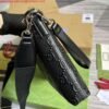 Replica Gucci 696009 GG Embossed Medium Messenger Bag Black