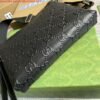 Replica Gucci 696009 GG Embossed Medium Messenger Bag Black