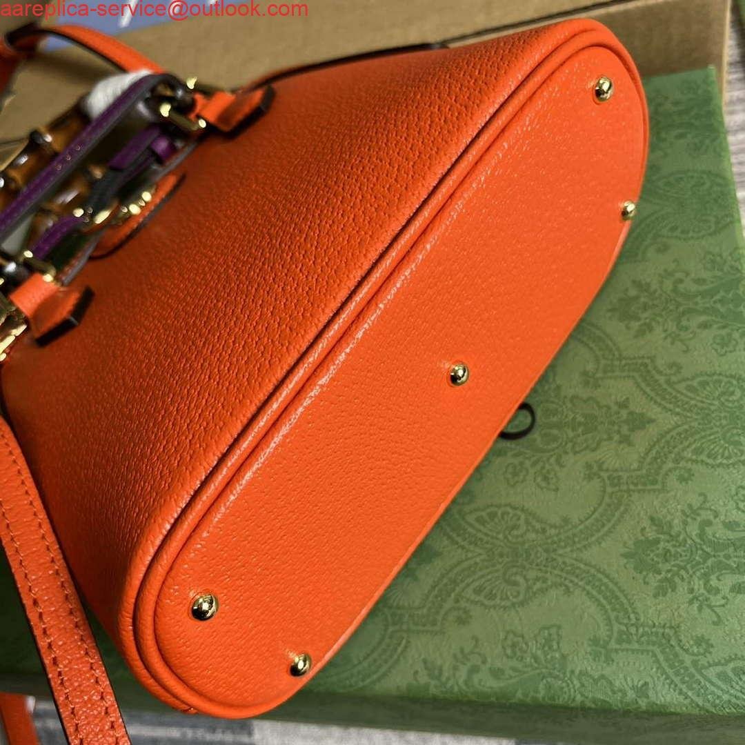 653288c00e8cb.jpg Replica Gucci 715775 Gucci Diana Mini Tote Bag Orange leather