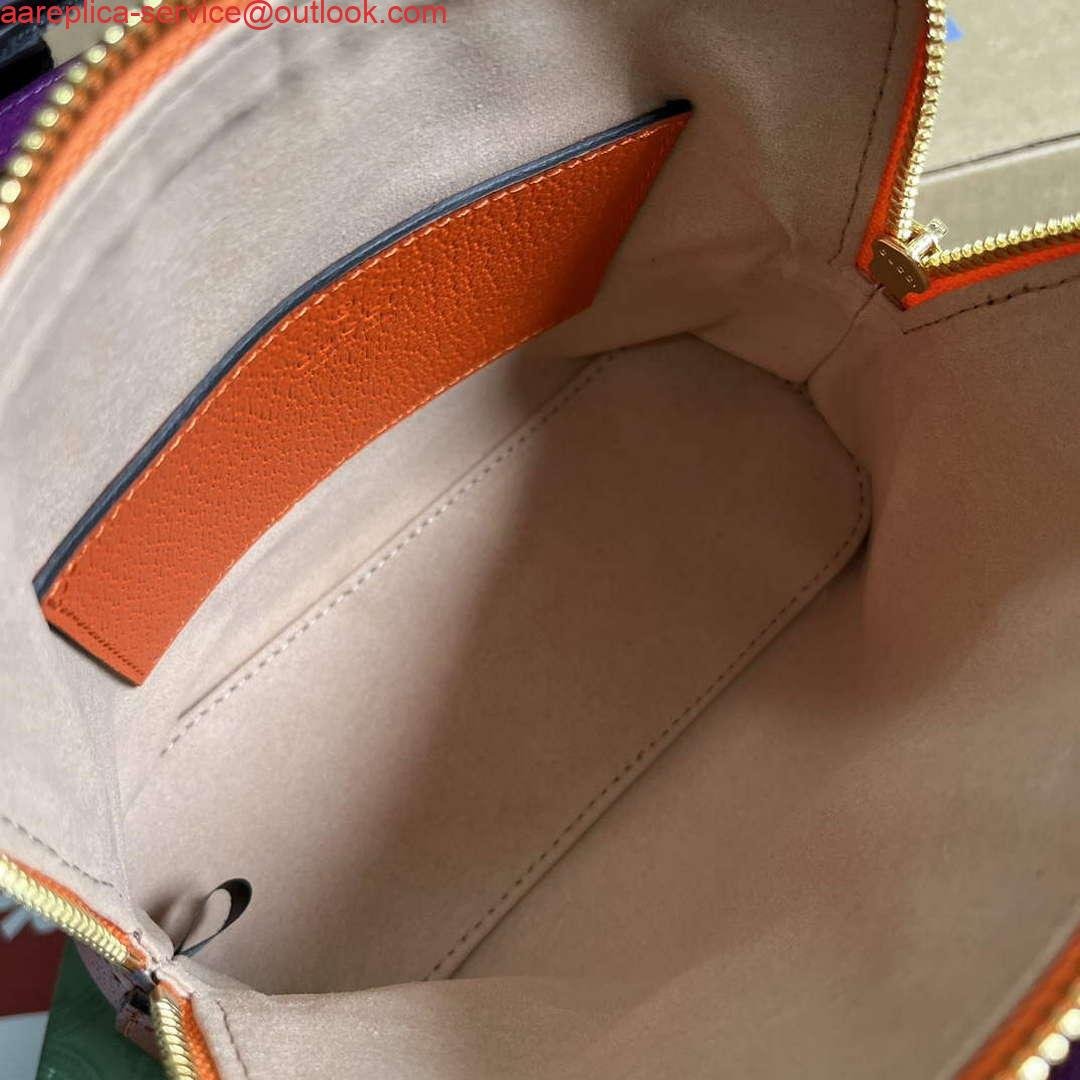 653288c14dfb1.jpg Replica Gucci 715775 Gucci Diana Mini Tote Bag Orange leather