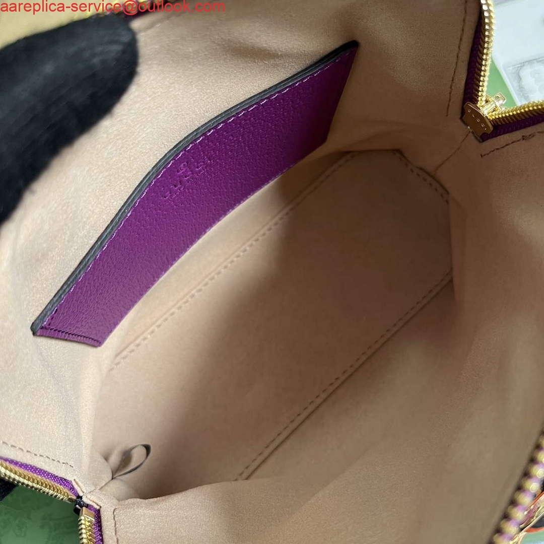 653288cd689b9.jpg Replica Gucci 715775 Gucci Diana Mini Tote Bag Purple leather