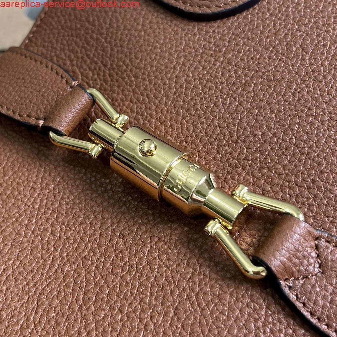 653288d7bf681.jpg Replica Gucci 727810 Jackie 1961 Small Natural Grain Tote Bag Brown