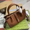 653288dd4a140.jpg Replica Gucci 727810 Jackie 1961 Small Natural Grain Tote Bag Brown