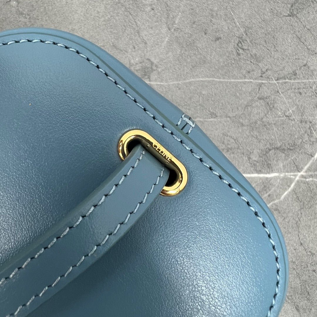 Replica Celine 199263 SMALL BOX cuir triomphe in Smooth Calfskin Blue