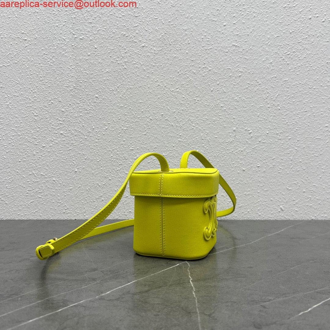 Replica Celine 199263 SMALL BOX cuir triomphe in Smooth Calfskin Yellow