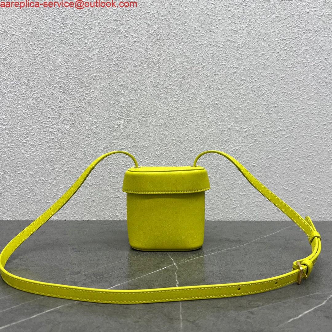 Replica Celine 199263 SMALL BOX cuir triomphe in Smooth Calfskin Yellow