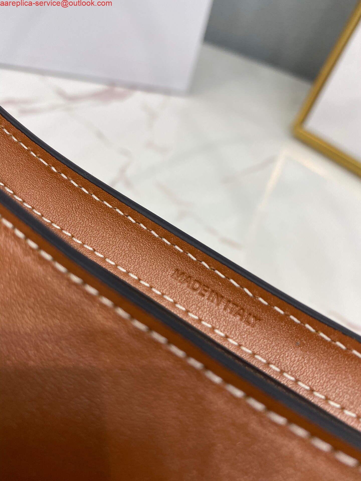 Replica Celine 198153 Shoulder Bag Cuir Triomphe in Smooth Calfskin Brown