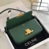 Replica Celine 194143 Triomphe Shoulder Bag in Natural Calfskin Green