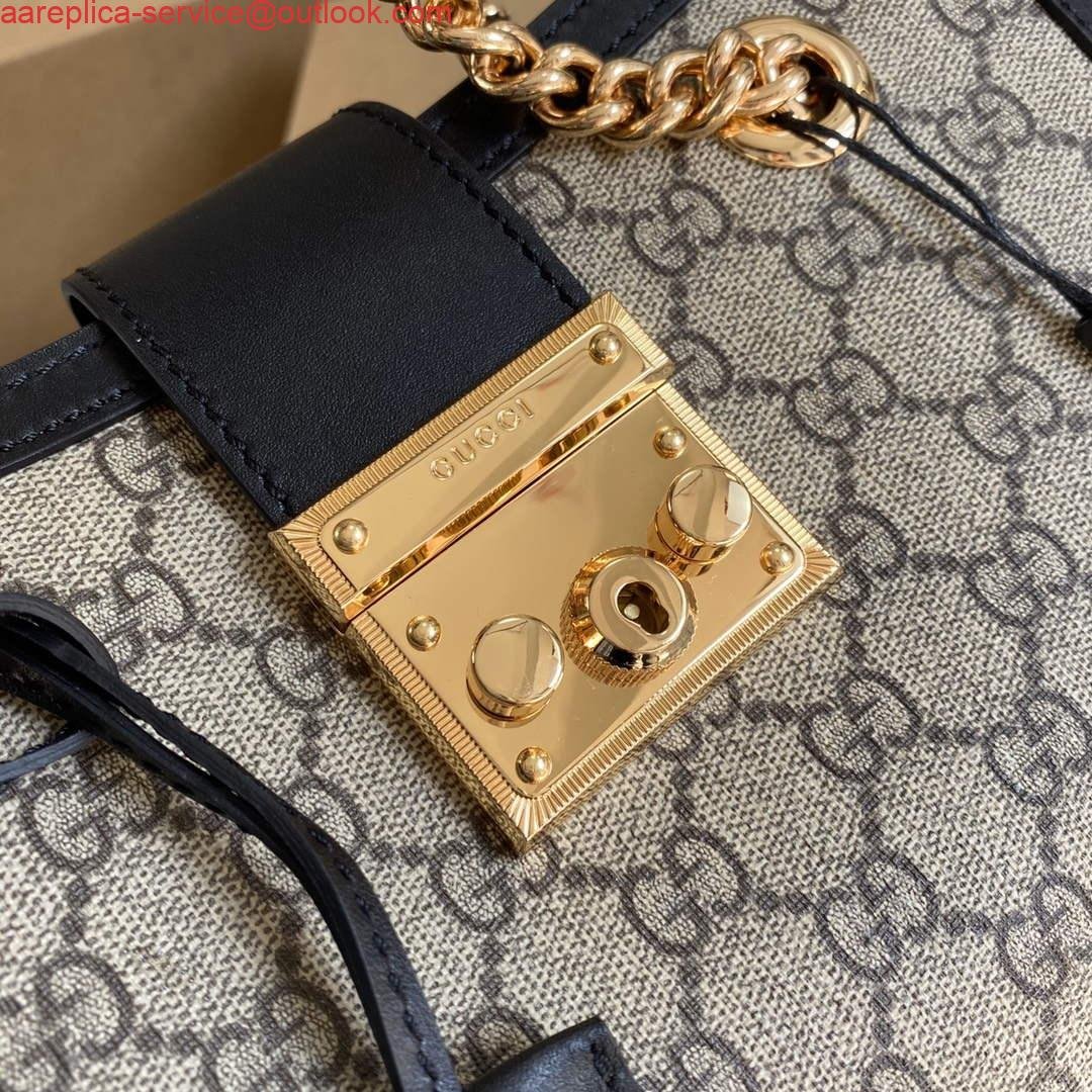 Replica Gucci 498156 Padlock GG Small Shoulder Bag Black