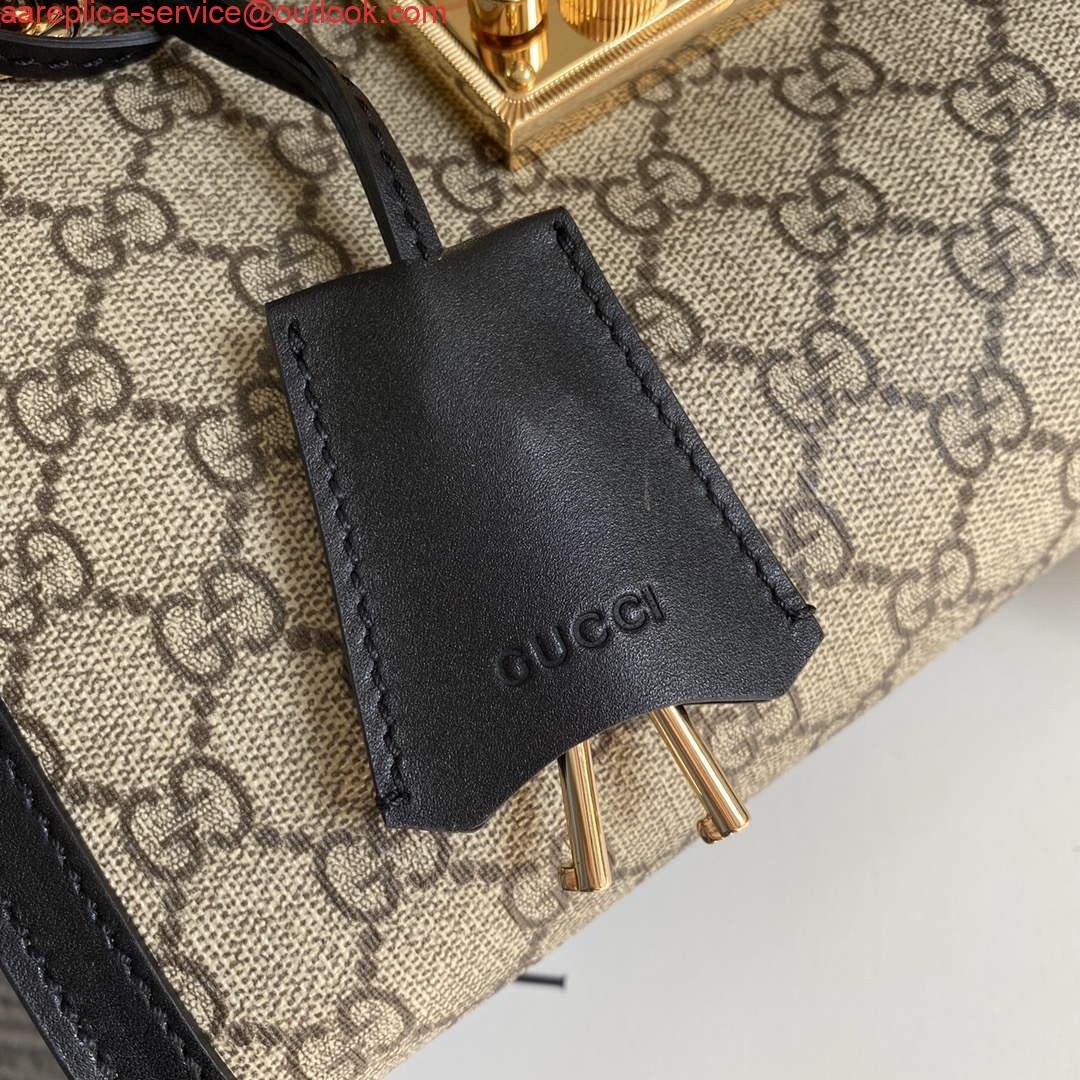 Replica Gucci 498156 Padlock GG Small Shoulder Bag Black