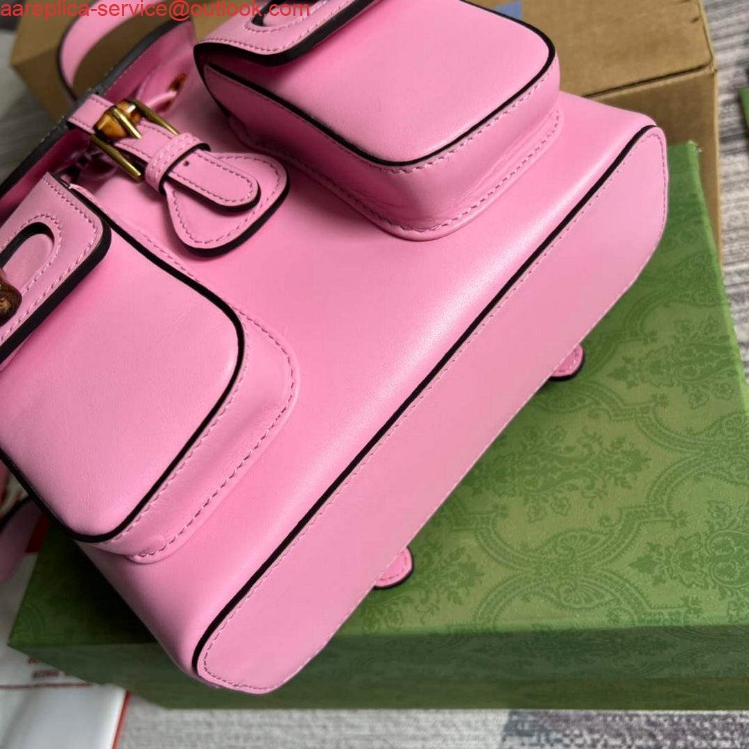 Replica Gucci 702101 Bamboo backpack Pink