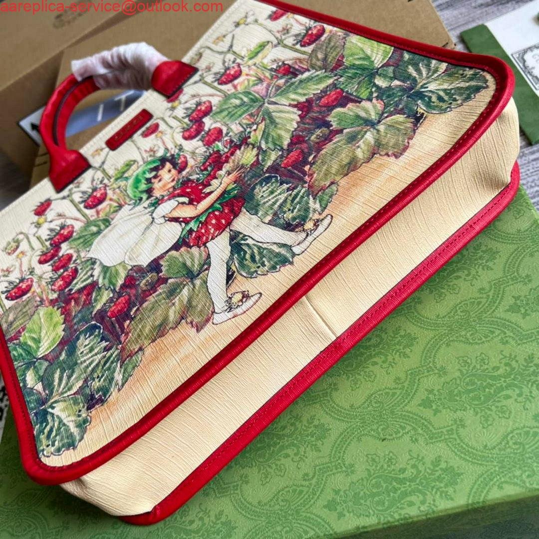 65328fef57800.jpg Replica Gucci 550763 Children's Fairy Print Large Tote Bag Red
