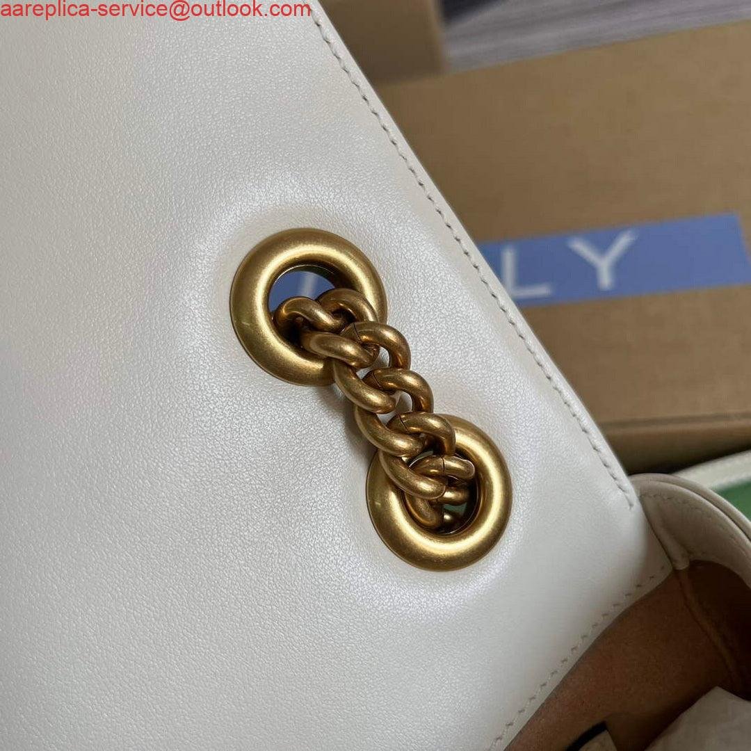 Replica Gucci 739682 GG Marmont Matelassé mini tote bag White