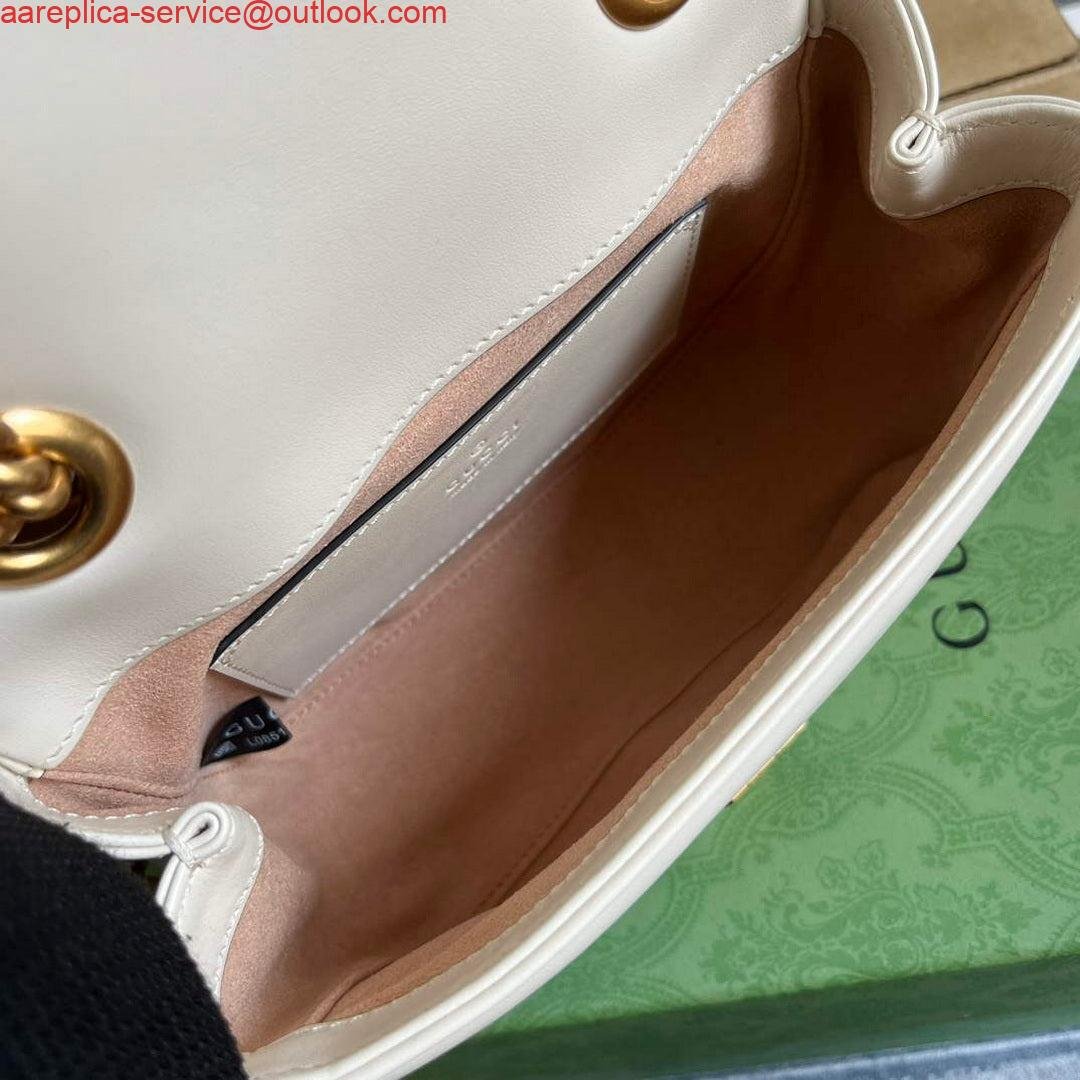 Replica Gucci 739682 GG Marmont Matelassé mini tote bag White