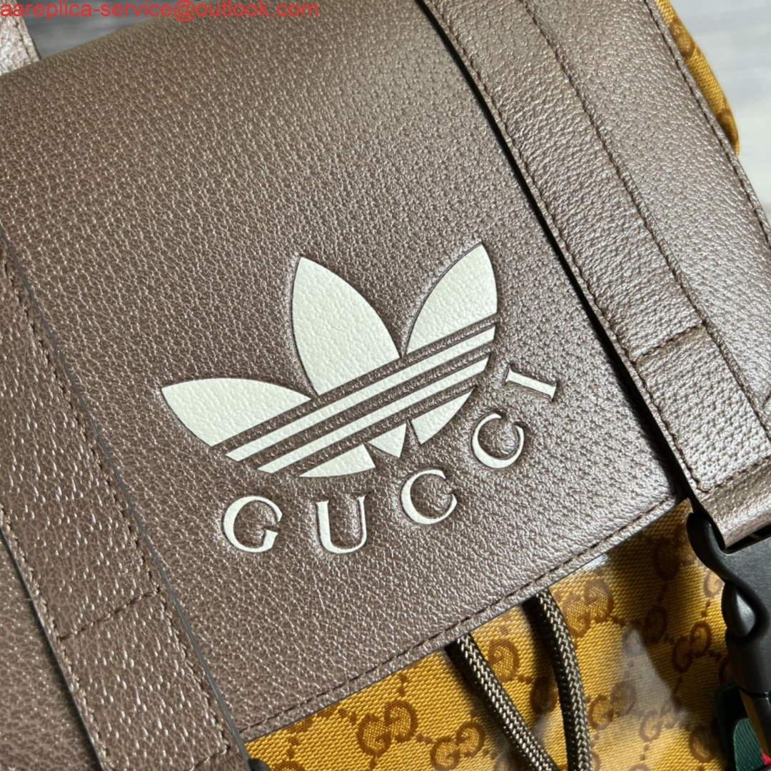 Replica Adidas x Gucci backpack ‎495563 Beige and brown