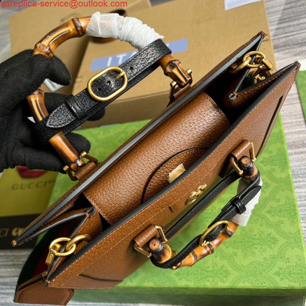 6532a1d61904d.jpg Replica Gucci 702721 Diana Small Tote Bag Brown leather