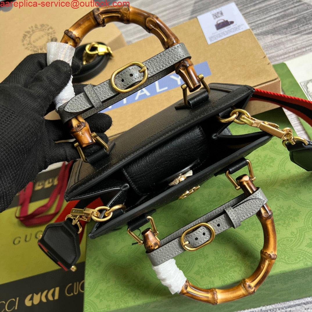 6532a3bd9751d.jpg Replica Gucci 702732 Gucci Diana Mini Tote Bag Black leather
