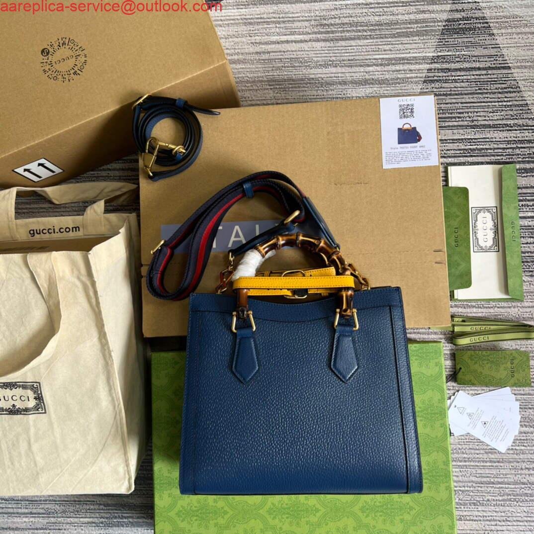 6532a612e7d70.jpg Replica Gucci 702721 Gucci Diana Small Tote Bag Blue