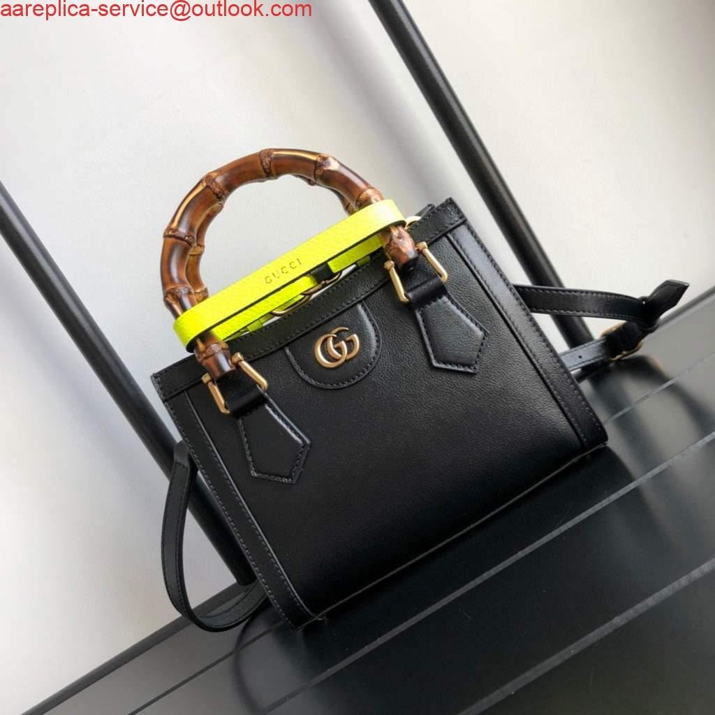 6532ab9f7018b.jpg Replica Gucci Diana Mini tote bag top handle bag Gucci 655661 Black