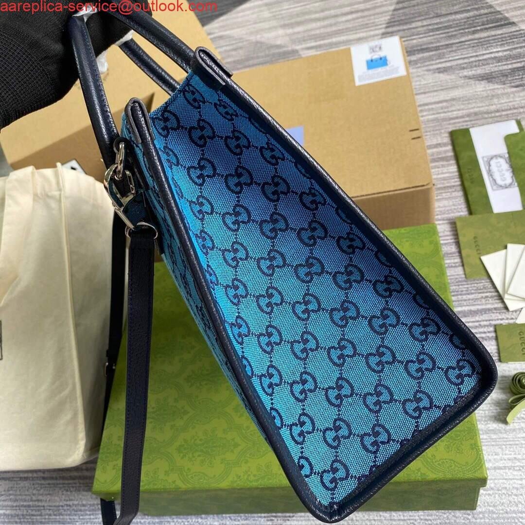 6532ac302db81.jpg Replica Gucci 659983 GG Multicolour Small Tote Bag Blue