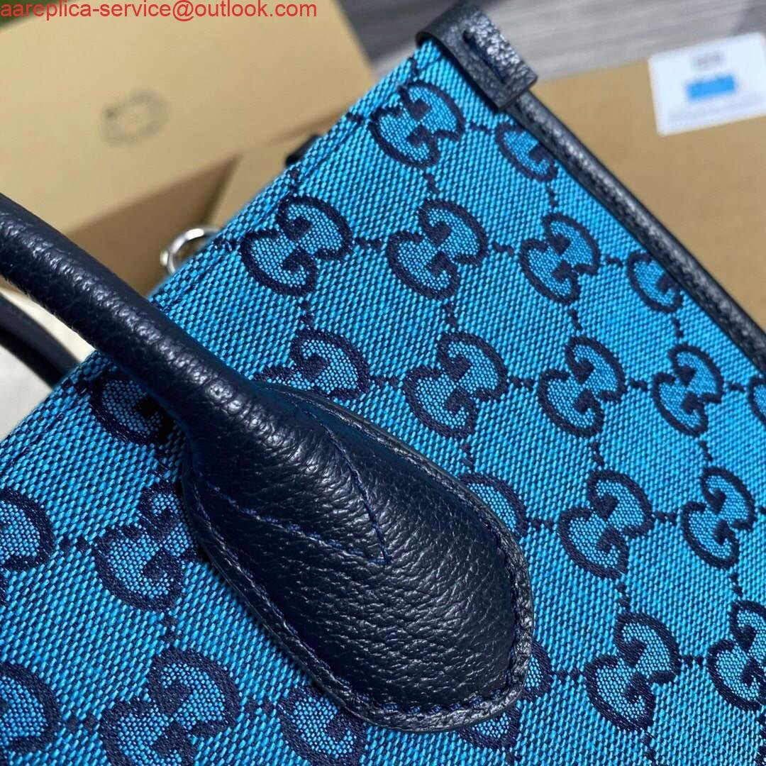 6532ac327349d.jpg Replica Gucci 659983 GG Multicolour Small Tote Bag Blue
