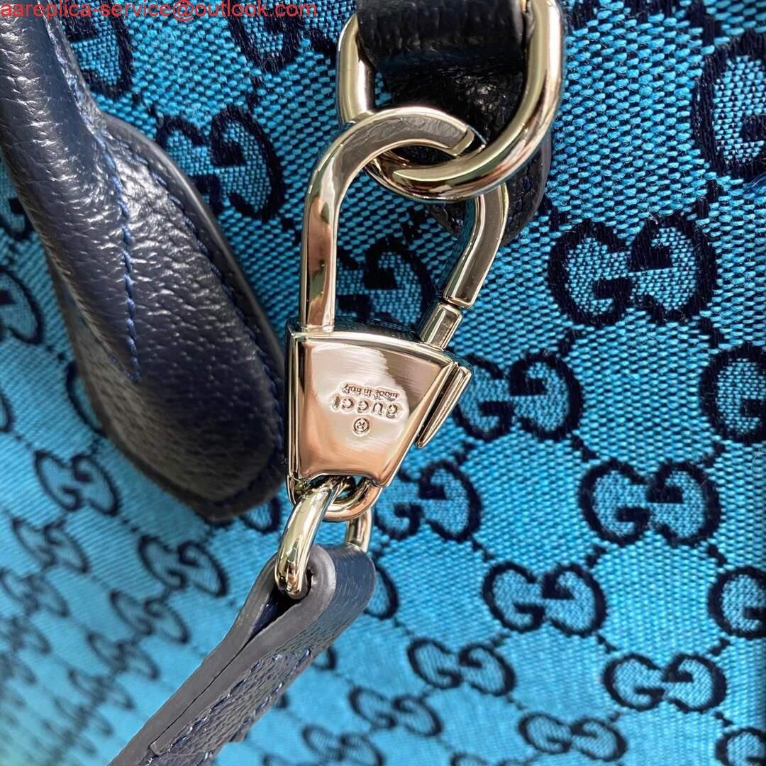 6532ac33848d8.jpg Replica Gucci 659983 GG Multicolour Small Tote Bag Blue