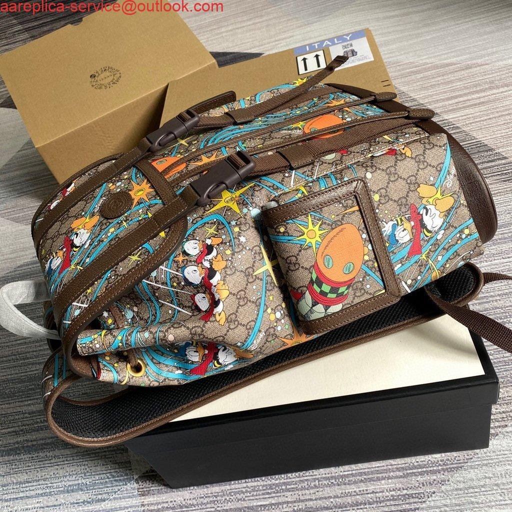 Replica Gucci 645051 Disney x Gucci Donald Duck Medium Backpack Brown