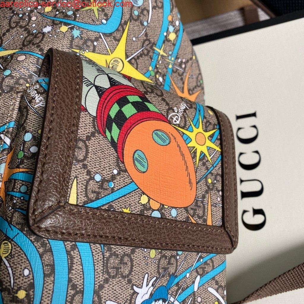 Replica Gucci 645051 Disney x Gucci Donald Duck Medium Backpack Brown