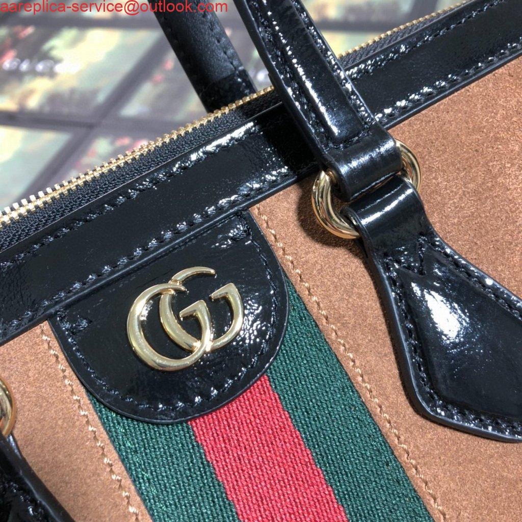 6532b10dd5682.jpg Replica Gucci 524537 Gucci Ophidia GG Medium Tote Shoulder Bag Tan