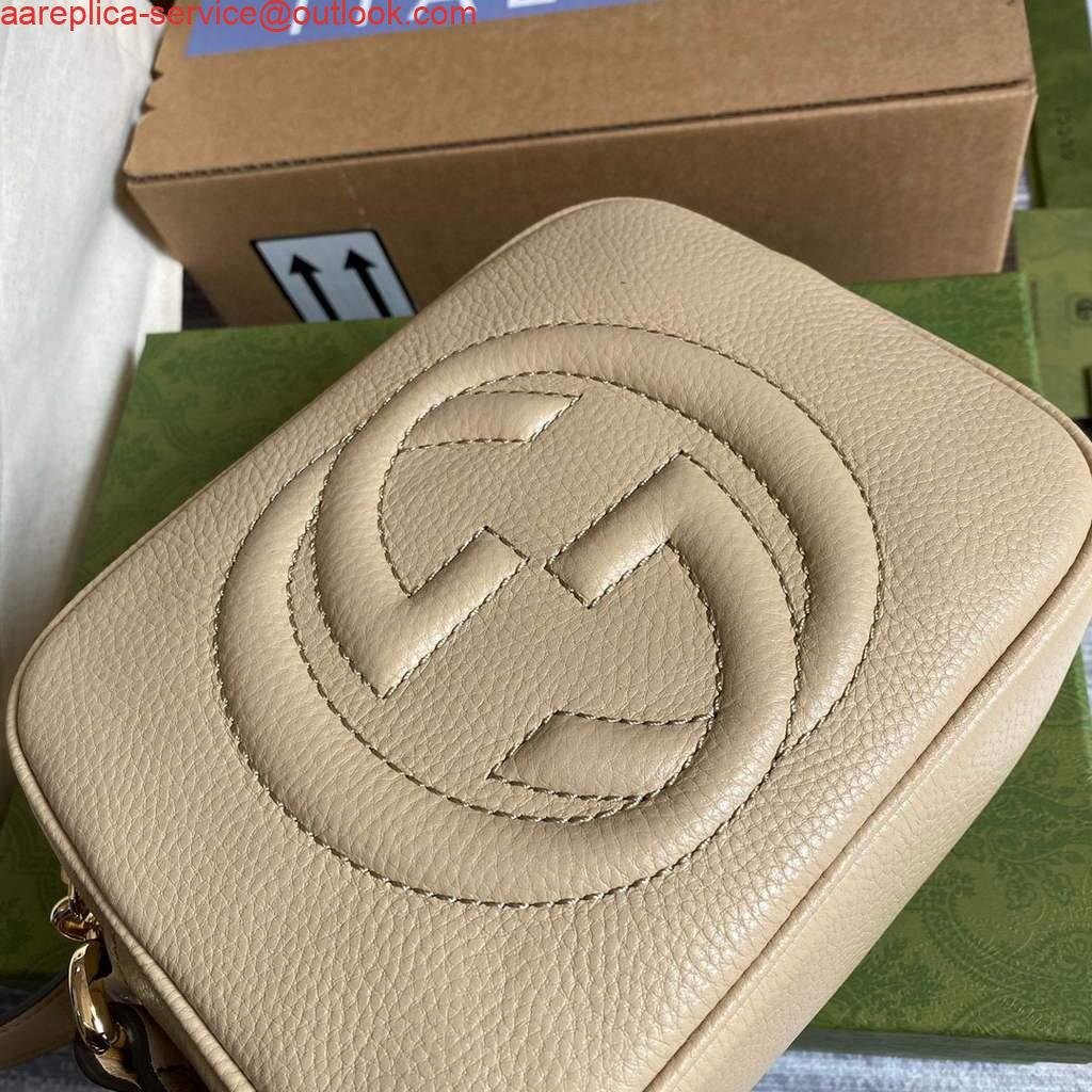Replica Gucci 308364 Soho small leather crossbody-bags disco bag Beige