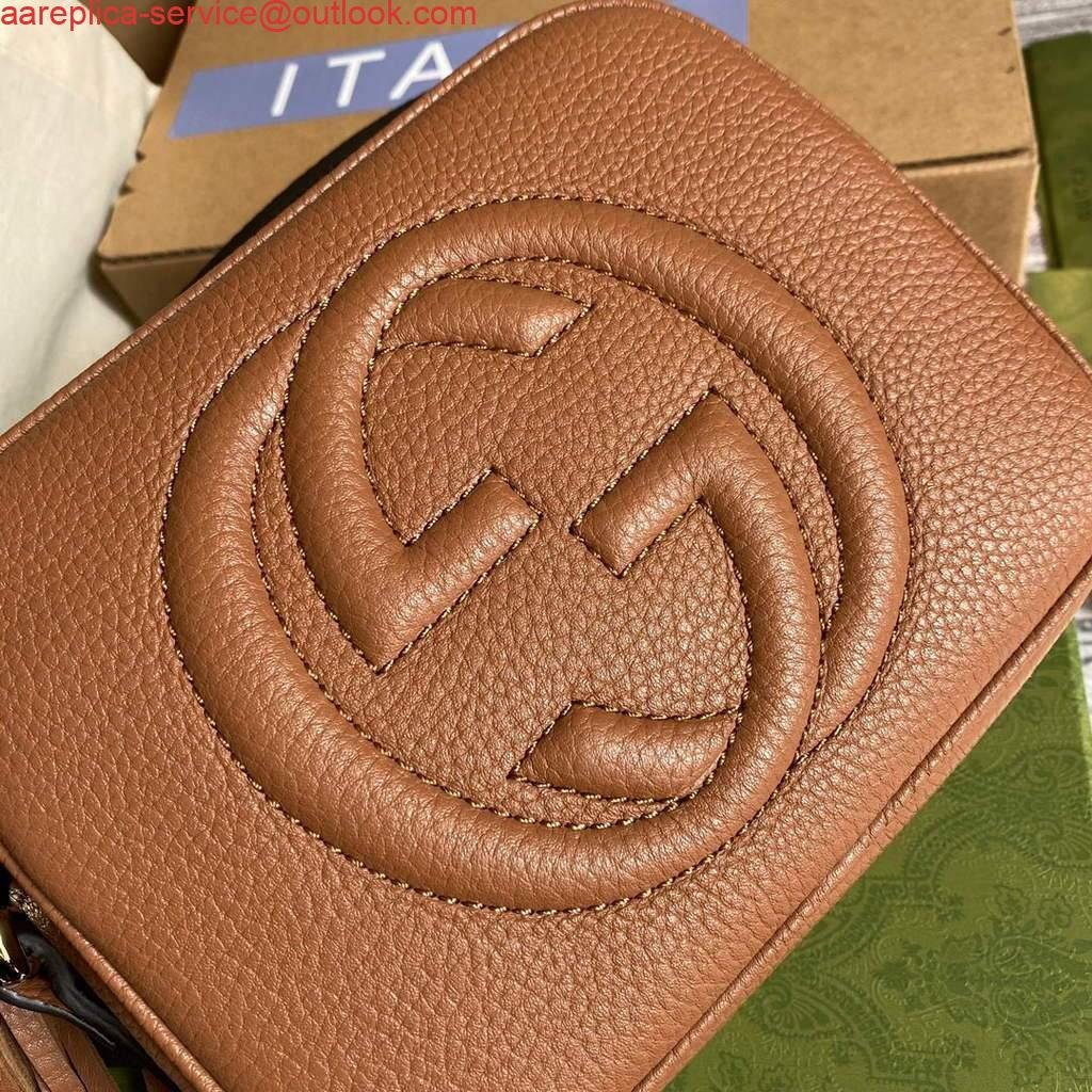 6532b4547852c.jpg Replica Gucci 308364 Soho small leather crossbody-bags disco bag Brown