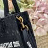 Replica Dior S5555 Mini Dior Book Tote Phone Bag Black lace flowers S1108