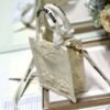 Replica Dior S5555 Mini Dior Book Tote Phone Bag Biege lace flowers S1109