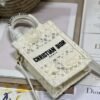 Replica Dior S5555 Mini Dior Book Tote Phone Bag Biege lace flowers S1109