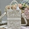 Replica Dior S5555 Mini Dior Book Tote Phone Bag White Eembroidery S1107