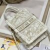 Replica Dior S5555 Mini Dior Book Tote Phone Bag White Eembroidery S1107
