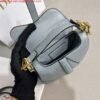 Replica Dior S5685 Micro Saddle Bag With Strap Scarlet Gray Goatskin