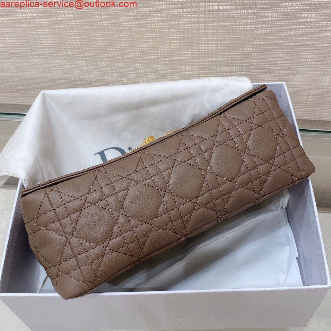 Replica Dior Medium Caro Bag Calfskin M9242 Kakhi