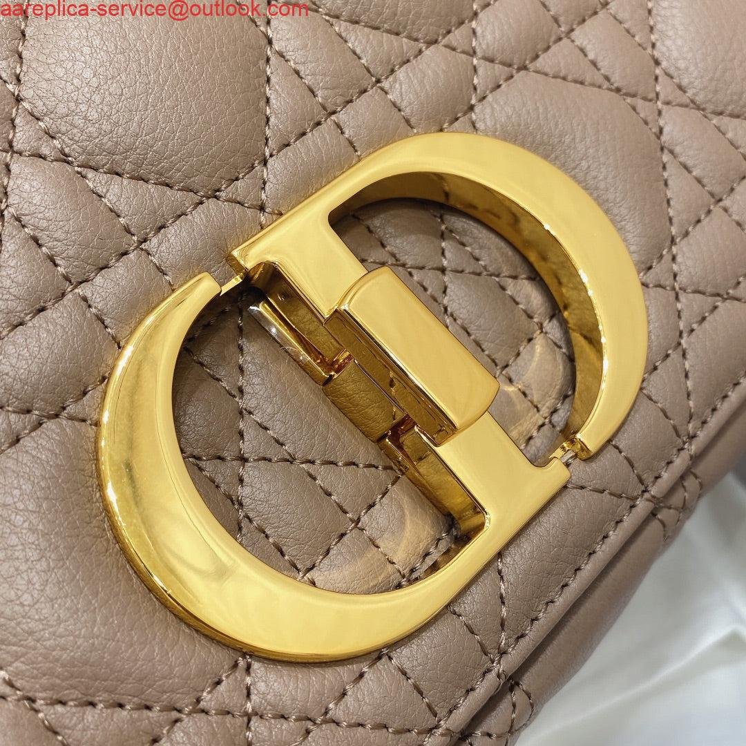 Replica Dior Medium Caro Bag Calfskin M9242 Kakhi