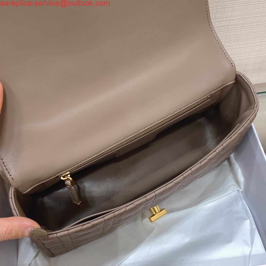 Replica Dior Medium Caro Bag Calfskin M9242 Kakhi