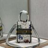 Replica Dior S5555 Mini Dior Book Tote Phone Bag White multicolor Deer embroidery S1105