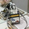 Replica Dior S5555 Mini Dior Book Tote Phone Bag White multicolor Deer embroidery S1105