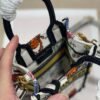 Replica Dior S5555 Mini Dior Book Tote Phone Bag White multicolor Deer embroidery S1105