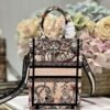 Replica Dior S5555 Mini Dior Book Tote Phone Bag Nude multicolor embroidery S1104