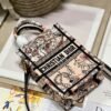 Replica Dior S5555 Mini Dior Book Tote Phone Bag Nude multicolor embroidery S1104