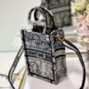 Replica Dior S5555 Mini Dior Book Tote Phone Bag Blue multicolor embroidery S1102