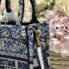 Replica Dior S5555 Mini Dior Book Tote Phone Bag Blue multicolor embroidery S1102